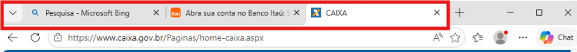 Microsoft Edge com várias abas abertas, indicando que é preciso fechar todas até restar apenas uma.